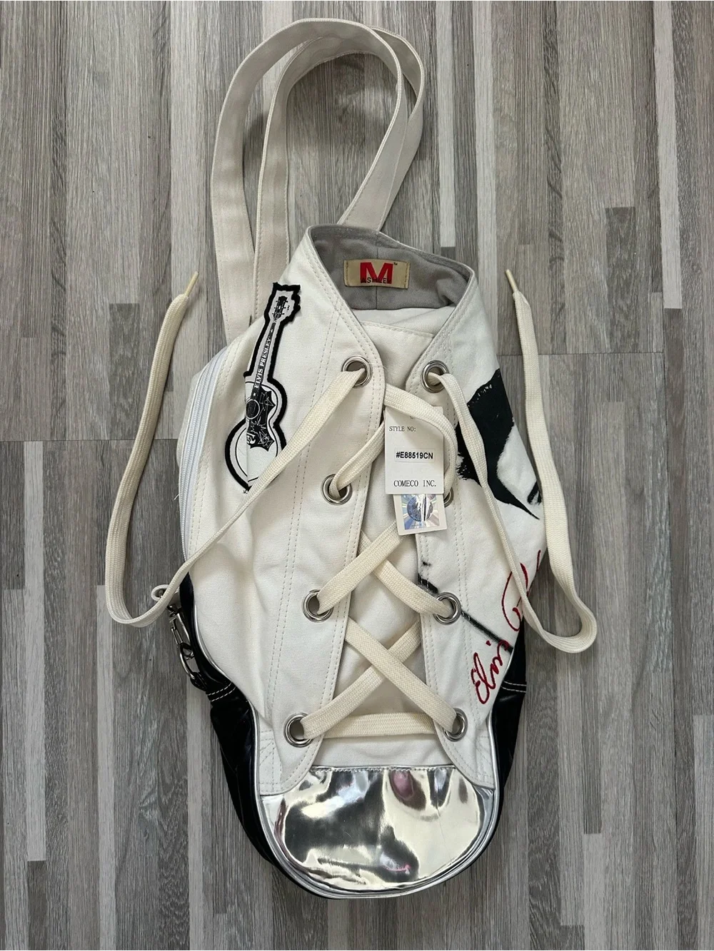 Elvis Presley Collectible Handbag Ashley M Sneaker Shape NWT, white